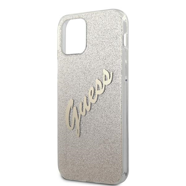 Etui GUESS Apple iPhone 12 Pro Max Glitter Gradient Script Złoty Hardcase