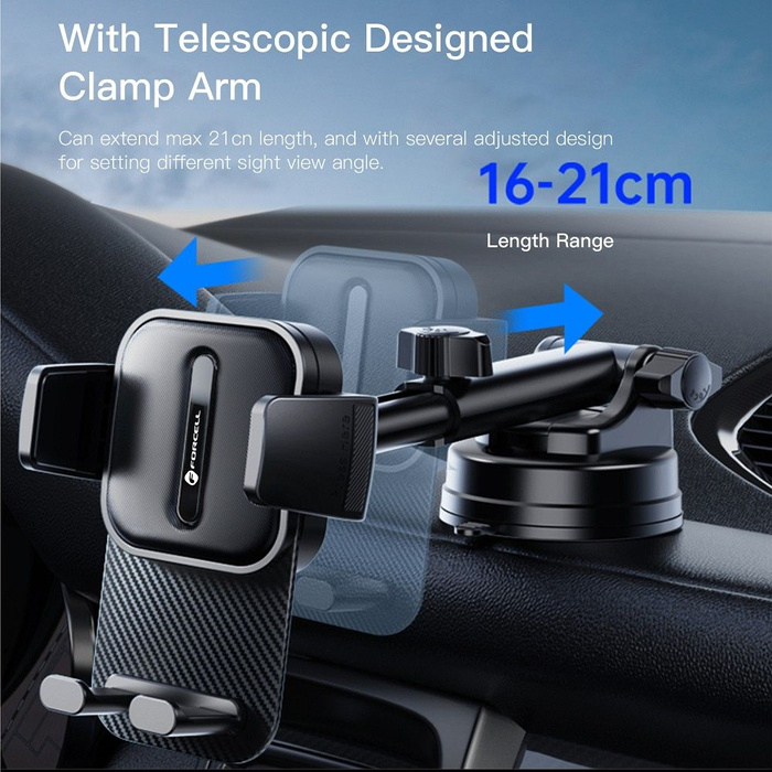 FORCELL F-Grip Guardian uchwyt samochodowy do szyby/deski czarny