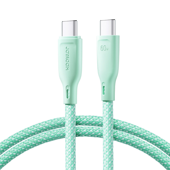 Kabel Joyroom Multi-Color Series SA34-CC3 USB-C / USB-C 60W szybki transfer 1m - zielony