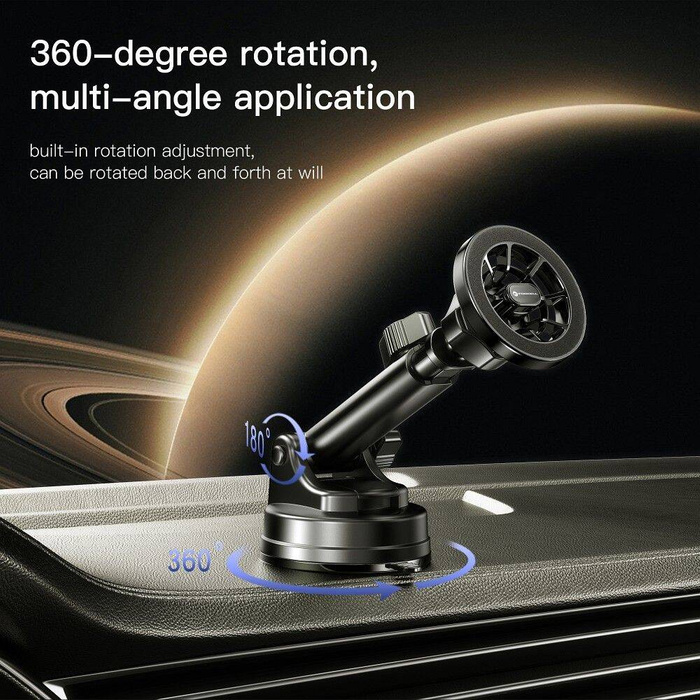 FORCELL F-Grip PrecisionX uchwyt samochodowy do szyby/deski/kratki kompatybilny z MagSafe czarny