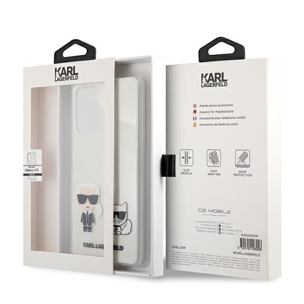 Etui KARL LAGERFELD Samsung Galaxy A72 Karl & Choupette Bezbarwny Hardcase