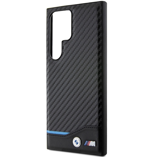 Etui BMW BMHCS24L22NBCK Samsung Galaxy S24 Ultra S928 czarny/black Leather Carbon Case