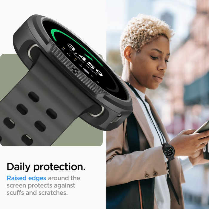 ETUI SPIGEN SAMSUNG GALAXY WATCH 8 CLASSIC 46 MM LIQUID AIR MATTE CZARNE