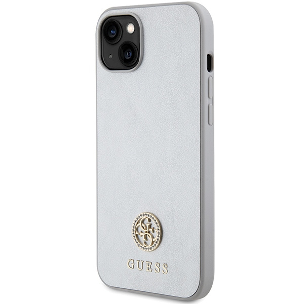 Etui Guess GUHCP15SPS4DGPS iPhone 15 6.1" srebrny/silver hardcase Strass Metal Logo