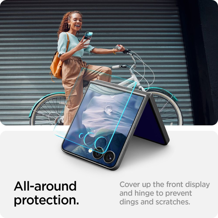 SZKŁO HARTOWANE SPIGEN SAMSUNG GALAXY Z FLIP 7 GLAS.TR ”EZ FIT” HD CLEAR