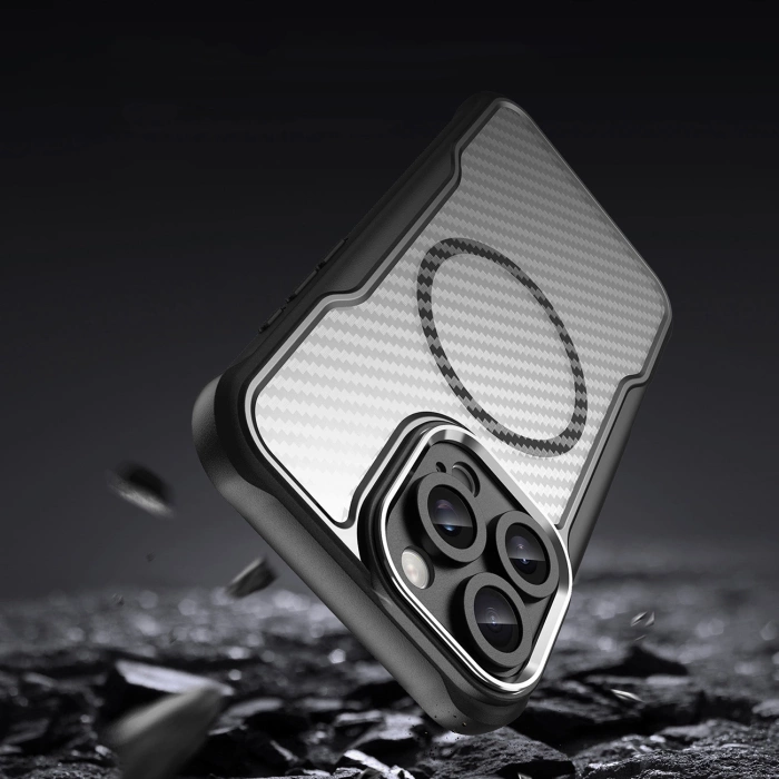 Etui silikonowe Leading Series MagSafe do iPhone 16 Pro Max - czarne