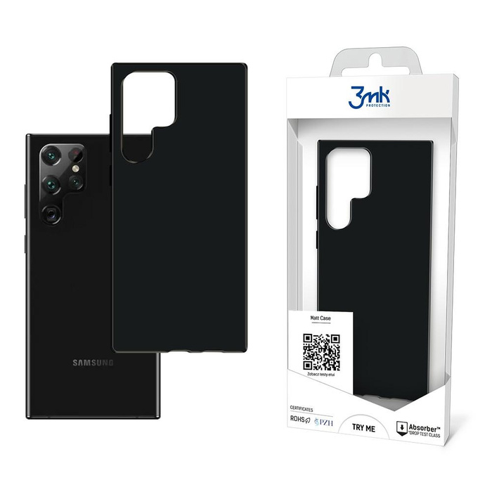Etui 3MK Samsung Galaxy S22 Ultra Matt Czarny Case