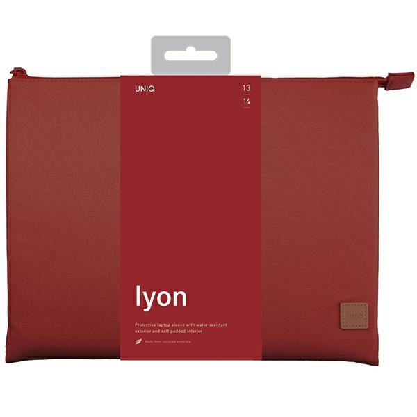 Etui UNIQ etui Lyon laptop Sleeve 14" czerwony/brick red Waterproof RPET