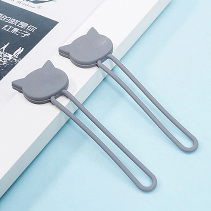 Silikonowy zwijacz kabla - różowy