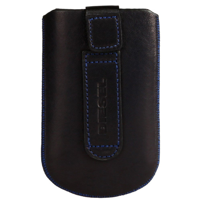 Etui DIESEL Slim Sleeke L Uniwersalny Prawdziwa SKÓRA Czarny