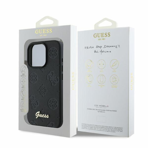Etui Guess iPhone 16 Pro czarny/black HC PU 4G Classic