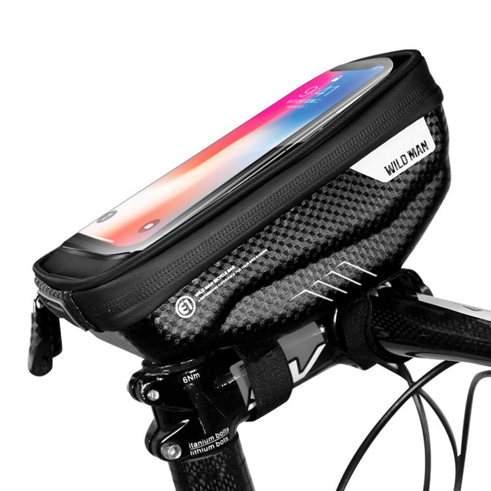 ETUI UCHWYT ROWEROWY WILDMAN S SAKWA NA RAMĘ BLACK CZARNE CASE