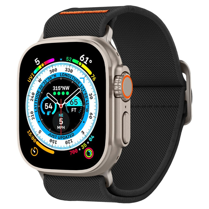 Pasek Spigen Fit Lite Ultra Apple Watch Ultra 9 8 7 SE 2022 42mm 44mm 45mm 49mm Czarny