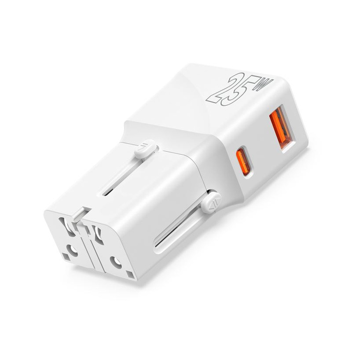 Mobile Origin Travel adapter 25W, EU/US/UK/AU, white