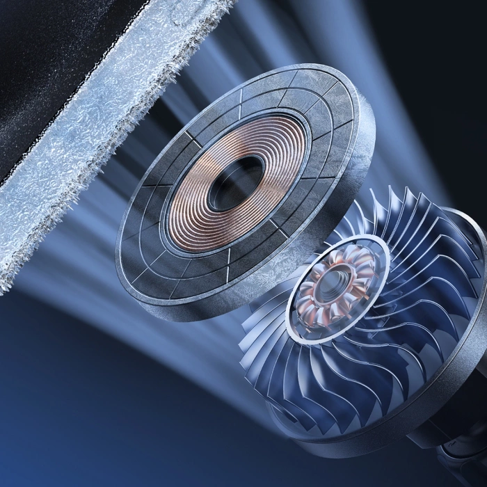 Joyroom uchwyt samochodowy do telefonu z ładowarką indukcyjną (kompatybilną z MagSafe) z wentylatorem na kratkę nawiewu - czarny (JR-ZS387)