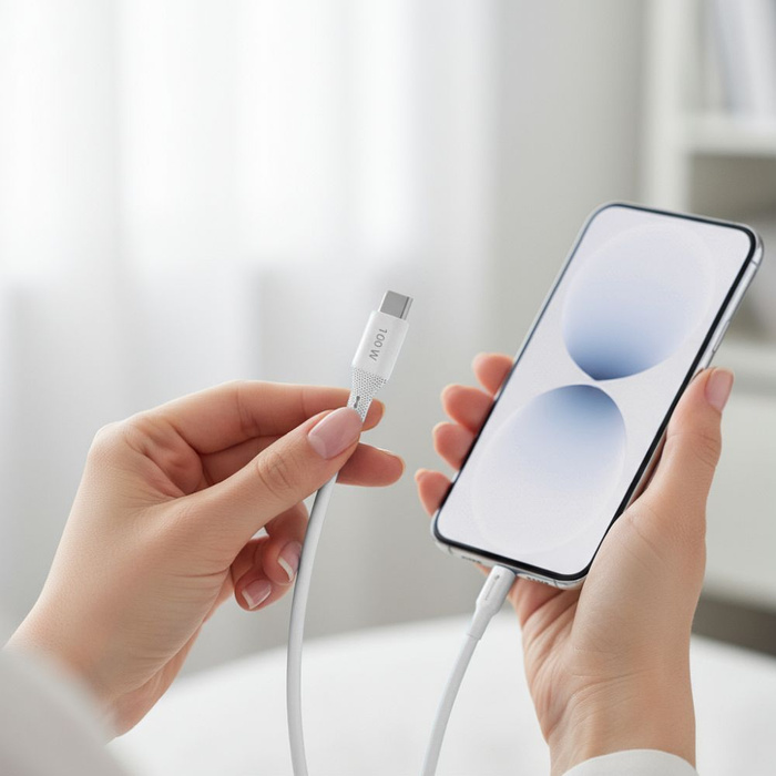 Kabel USB A do Micro USB Forcell F-Energy QC3.0 2,4A 18W Silicone 1 m C341 biały