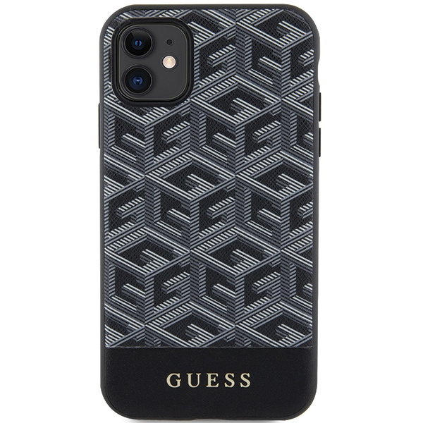 Etui Guess GUHMN61HGCFSEK iPhone 11 / Xr 6.1" czarny/black hardcase GCube Stripes MagSafe Case