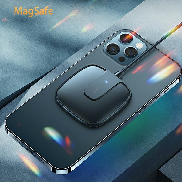 Ładowarka Indukcyjna USAMS Apple iPhone 12 Magnetic W1 15W Extra-thin US-CD159 CD159DZ01 Czarny