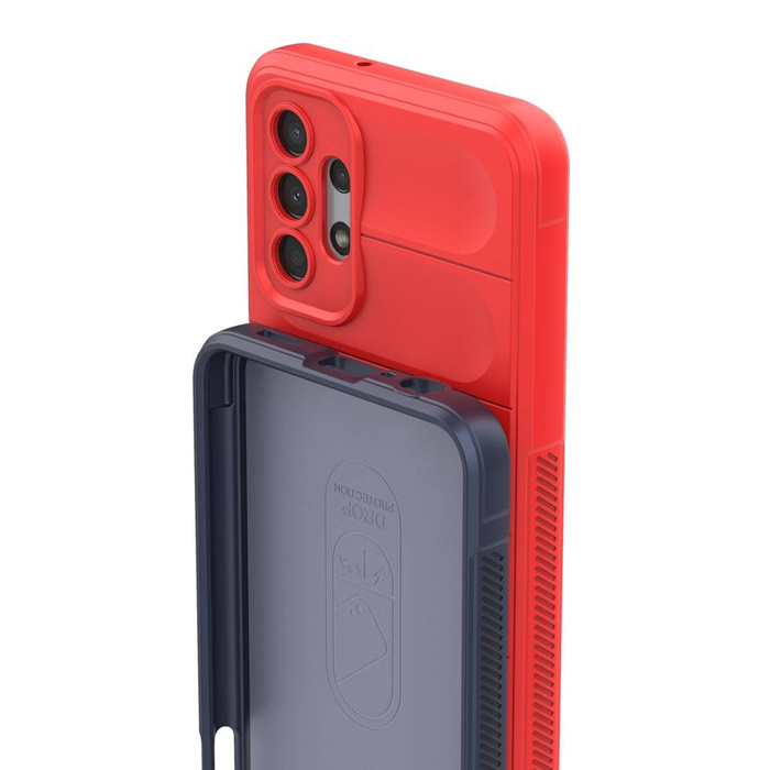 Magic Shield Case etui do Samsung Galaxy A13 5G elastyczny pancerny pokrowiec burgundowy