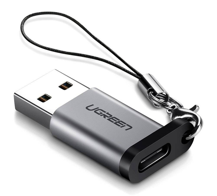 Adapter USB 3.0 do USB-C 3.1 PD UGREEN (szary)  5Gb/s US276