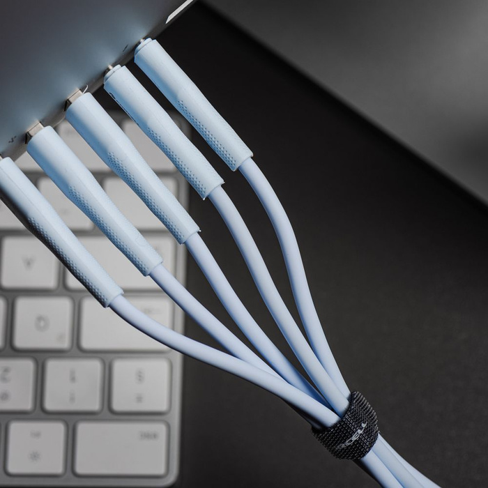 Kabel USB C do USB C Forcell F-Energy QC4.0 PD 3A 60W Silicone 1 m C344 niebieski