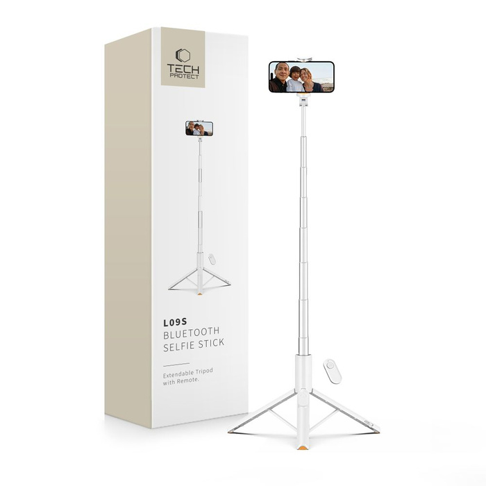 SELFIE STICK STATYW TECH-PROTECT BLUETOOTH BIAŁY L09S 
