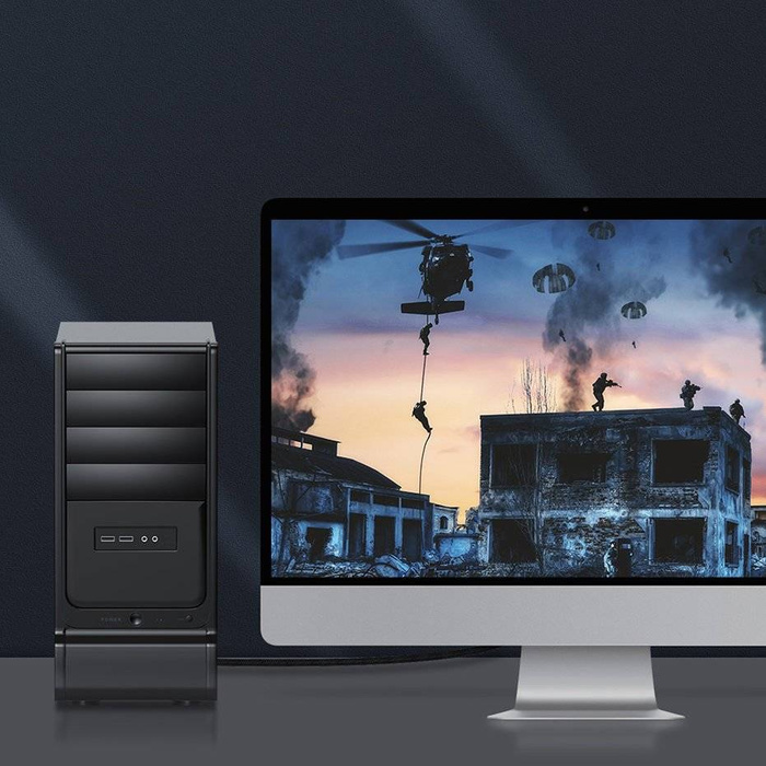 Baseus kabel HDMI 2.1 8K 60 Hz 48 Gbps / 4K 120 Hz / 2K 144 Hz 3D eARC QMS Dynamic HDR VRR ALLM 3m czarny (CAKGQ-L01)