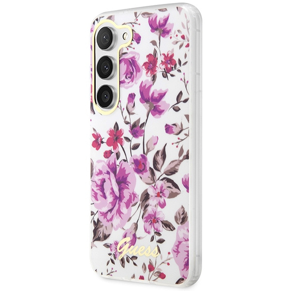 Etui Guess GUHCS23MHCFWST S23 Plus S916 biały/white hardcase Flower Collection Case