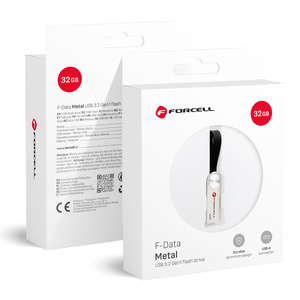 Pendrive 32GB USB 3.2 Gen 1 (USB A) Forcell F-Data Metal srebrny