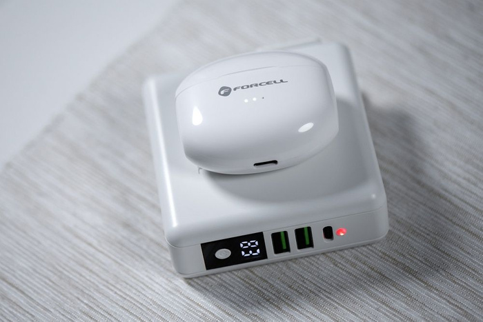 Słuchawki bezprzewodowe douszne Forcell F-Audio TWS Clear Sound białe