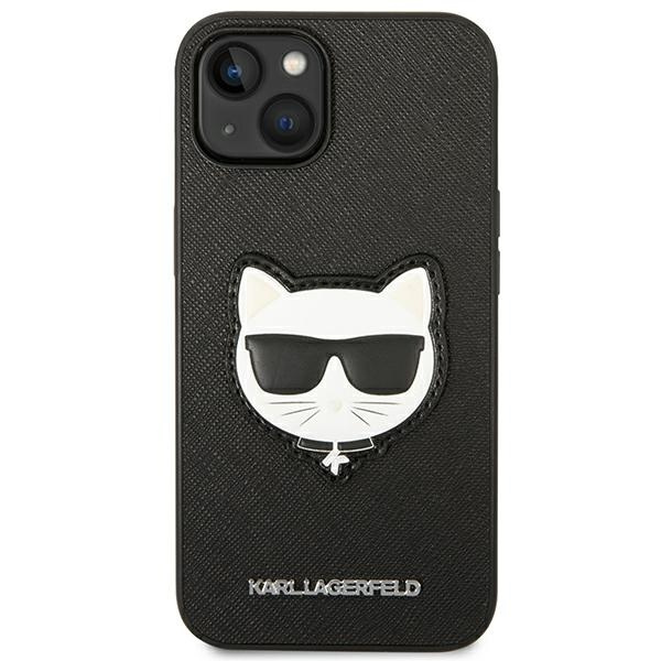 Etui KARL LAGERFELD Apple iPhone 14 Saffiano Choupette Head Patch Czarny Hardcase