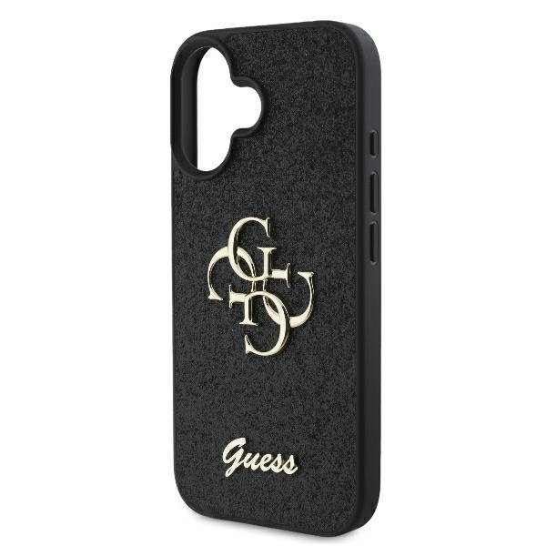 Etui Guess iPhone 16 Plus czarny/black HC Fixed Glitter Big 4G