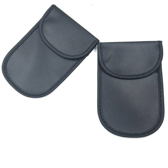 Etui antykradzieżowe na klucze samochodowe blokujące fale radiowe Faraday Box klatka Faradaya 14 cm z 10 cm czarny