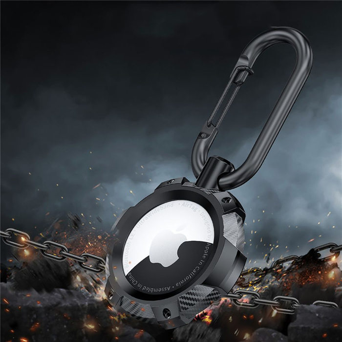 Etui Tech-protect Tpucarbon Apple Airtag Black