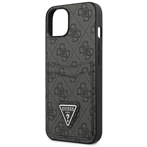 Etui GUESS Apple iPhone 13 Mini 4G Triangle Logo Cardslot Czarny Hardcase