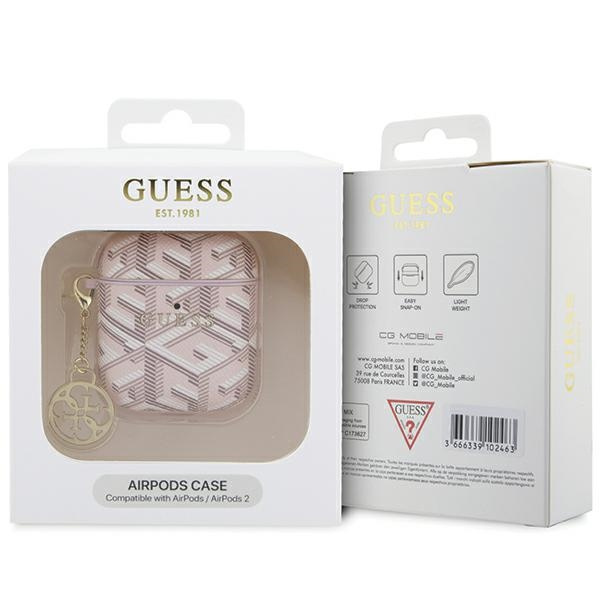 Etui Guess GUA2PGCE4CP AirPods 1/2 cover różowy/pink GCube Charm Case