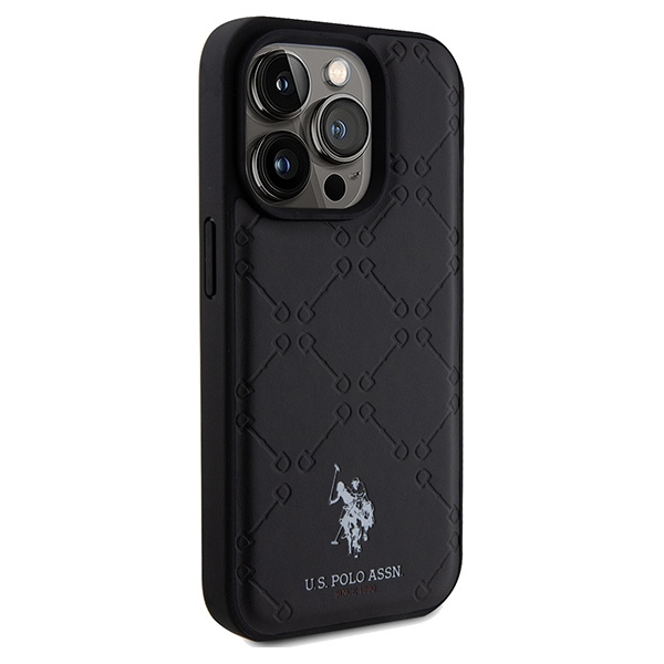 Etui US Polo USHCP15LPYOK iPhone 15 Pro 6.1" czarny/black Yoke Pattern Case