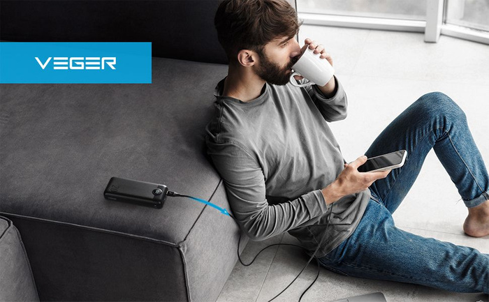 Powerbank Veger L20S (VP2039PD / W2039PD) PD QC3.0 2A 20000 mAh czarny