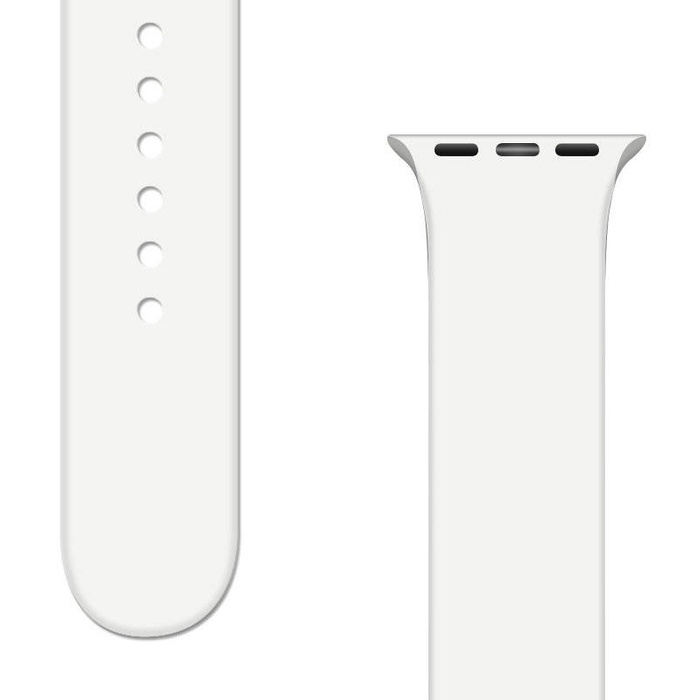 Silicone Strap APS silikonowa opaska do Watch 8 / 7 / 6 / 5 / 4 / 3 / 2 / SE (41 / 40 / 38mm) pasek bransoleta do zegarka biały