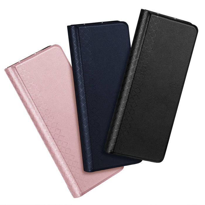 Etui Skórzane etui z klapką i portfelem do Samsung Galaxy Z Fold 5 5G Dux Ducis Bril - czarne Case