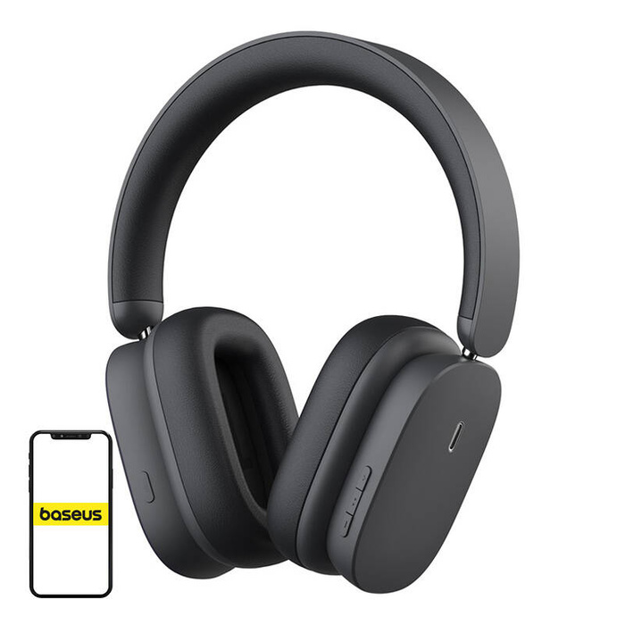 Słuchawki Bluetooth 5.2 Baseus Bowie H1, ANC (szare)