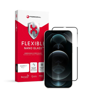 Szkło hybrydowe do iPhone 12 PRO MAX Forcell Flexible 5D czarne