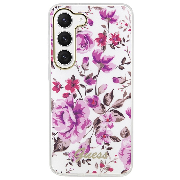 Etui Guess GUHCS23MHCFWST S23 Plus S916 biały/white hardcase Flower Collection Case
