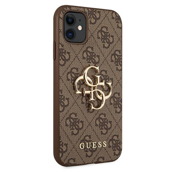 Etui GUESS Apple iPhone 11 4G Big Metal Logo Brązowy Hardcase