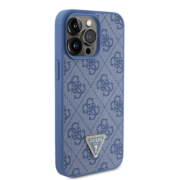 Etui Guess GUHCP15XP4TDPB iPhone 15 Pro Max 6.7" niebieski/blue hardcase Leather 4G Triangle Strass Case