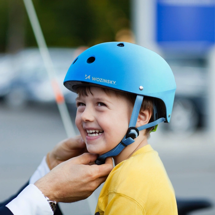 Kask rowerowy BMX/hulajnoga Wozinsky  S - gradient niebieski