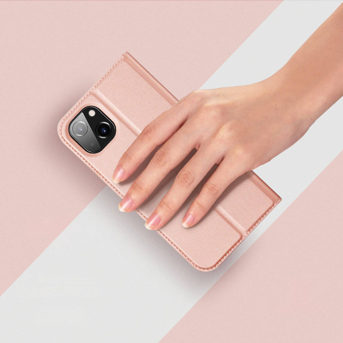 Dux Ducis Skin Pro kabura etui pokrowiec z klapką iPhone 14 Plus różowy