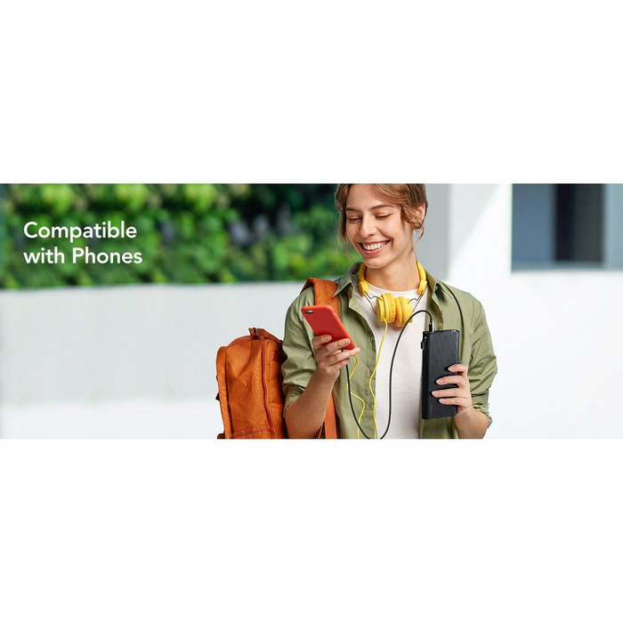 VEGER powerbank 25000 mAh z wbudowanymi kablami Typ C / Lightning PD 130W TCE130 (W2503) czarny