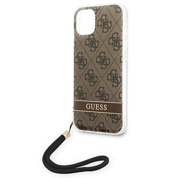 Etui GUESS Apple iPhone 14 Plus 4G Print Strap Brązowy Hardcase