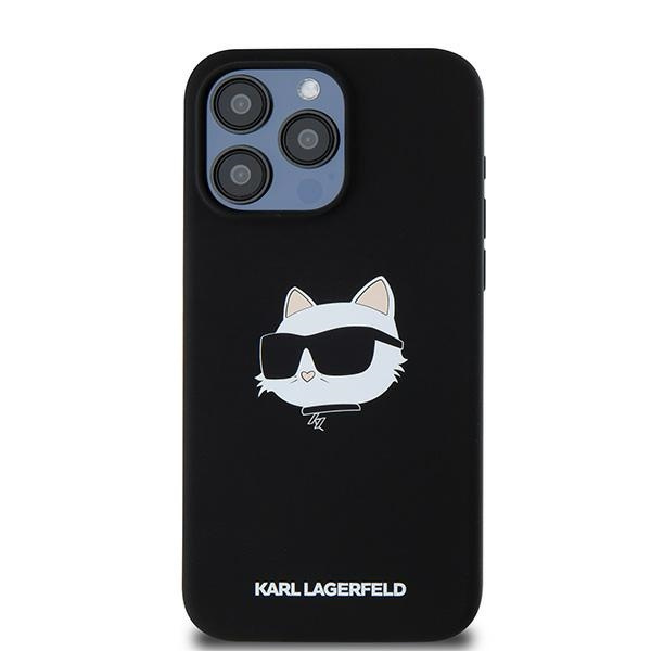 Etui Karl Lagerfeld KLHMP15LSCHPPLK iPhone 15 Pro 6.1" czarny/black hardcase Silicone Choupette Head MagSafe